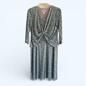 Serengeti Catalog Lavender and Blue Gathered Front Dress size Large